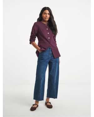 Simply Be Simply Be Collarless Waisted Blazer - Blue