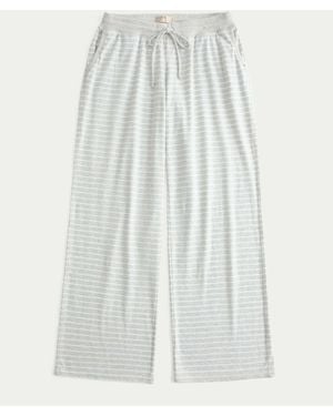 Hollister Wide Leg Pajama Bottoms - White