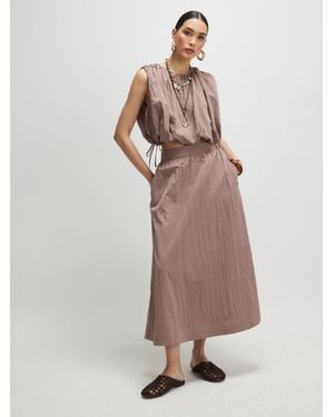 River Island Mid Rise Full Skirt - Pink