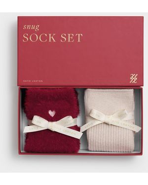 Katie Loxton Gift Boxed Duo Socks - Red