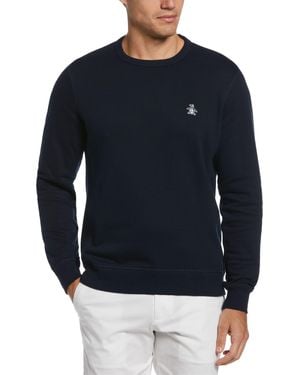 Original Penguin Sticker Pete Sweatshirt Mit Rundhalsausschnitt - Blau