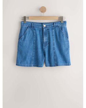 Next Tailored Denim Shorts - Blue