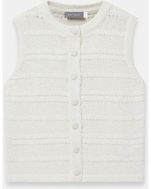 Mint Velvet Cotton Blend Knitted Vest - White