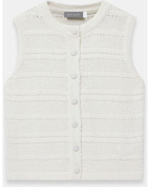 Mint Velvet Cotton Blend Knitted Vest - White
