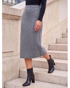 Roman Petite Knitted Skirt - Grey