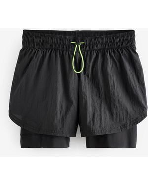 Next High Waisted Dry Tech 2-In-1 Sport Shorts - Black