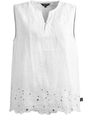 Weird Fish Poppy Scalloped Hem Blouse - White