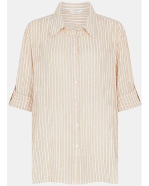Accessorize Shimmer Stripe Shirt - White
