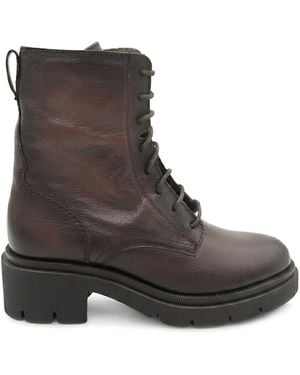 Jones Bootmaker Jones Bootmaker Nora Leather Lace Up Boots - Brown
