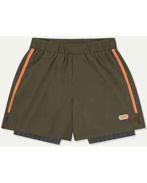 SealSkinz Neatishead Quick Dry Running Shorts With Under Shorts - Green