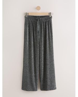 Next Sparkle Metallic Wide Leg Pants - Gray