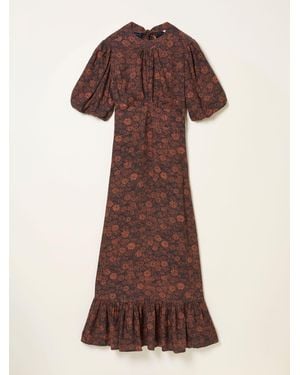 FatFace Fatface Mila Petite Midi Dress - Brown