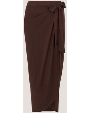 Monsoon Callie Thorpe X Jersey Sarong Skirt - Brown