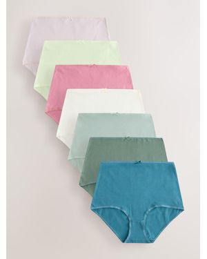 Next Full Brief 100% Cotton Panties 7 Pack - Blue