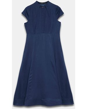 Mint Velvet Linen Blend Maxi Dress - Blue