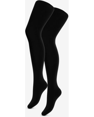 Pretty Polly 3D Matt 150 Denier Tights 2 Pack - Black