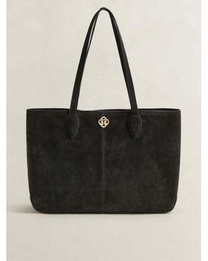 GANT Suede Tote Bag - Black