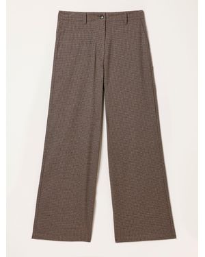 FatFace Presley Mini Check Pants - Brown