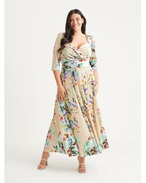 Scarlett & Jo Elizabeth Velvet Maxi Gown - White