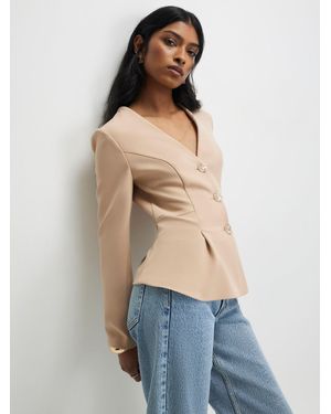 River Island Fitted Button Detail Blazer - Blue