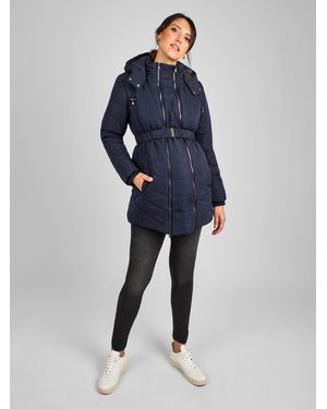 Jojo Maman Bébé 2-In-1 Maternity Puffer Jacket - Blue
