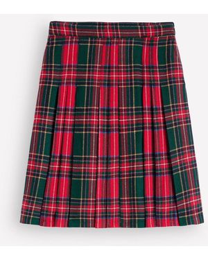 Boden Multi Panel Wool Blend Skirt - Red