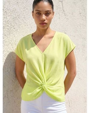 Roman Petite Twist Hem Top - Yellow