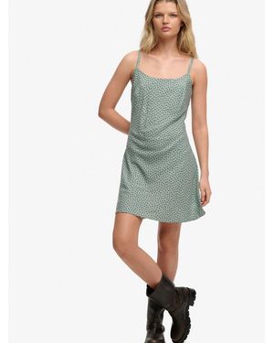 Superdry Printed Cami Mini Dress - Blue
