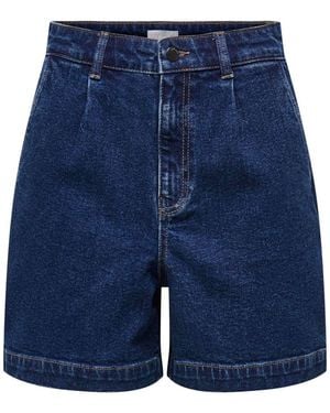 Jdy Denim High Waist Shorts - Blue