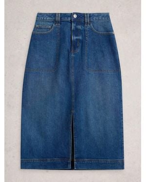 White Stuff Tia Midi-Jeansrock Aus Denim - Blau