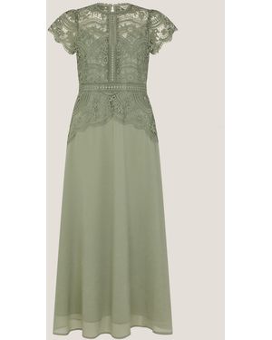 Monsoon Monica Lace Maxi Bridesmaid Dress - Green