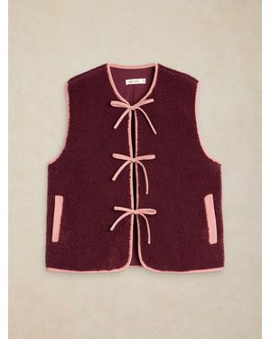 White Stuff Borg Tie Front Gilet - Red