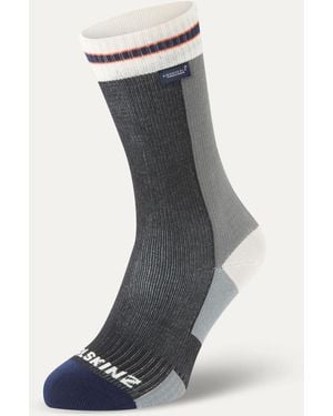 SealSkinz Billockby Waterproof All Weather Mid Length Lightweight Cycling Socks - Gray