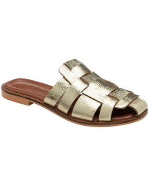 Ravel Leather Mule Sandals - Metallic