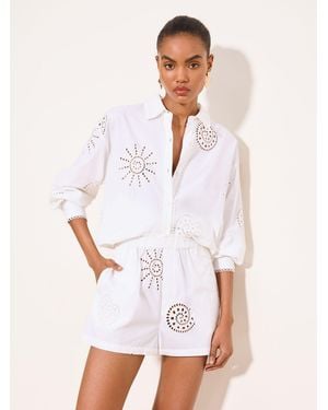Lipsy Broderie Shorts - White
