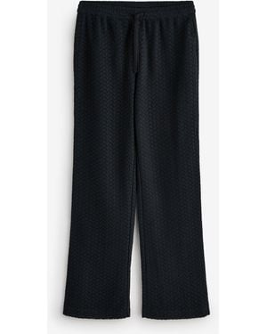 Roxy Mood Moving Crochet 100% Cotton Trousers - Black