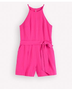 Boden Rosa Cheesecloth Playsuit - Pink