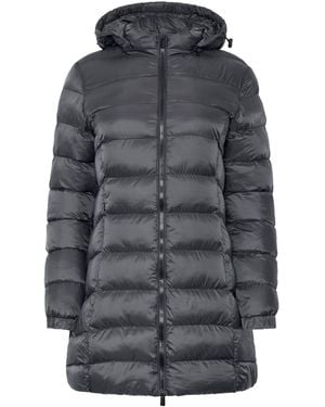 M Com Petite Padded Hooded Coat - Gray
