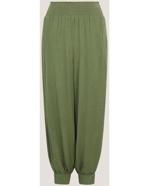 Monsoon Reese Shirred Balloon Pants - Green