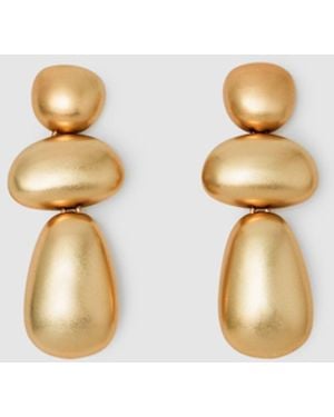 Reiss Dinah Dome Drop Earrings - Metallic