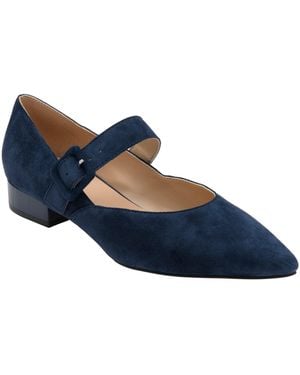 Lotus Suede Mary-Jane Shoes - Blau