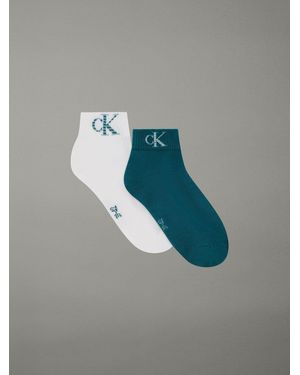 Calvin Klein Monogram Socks 2 Pack - Blue