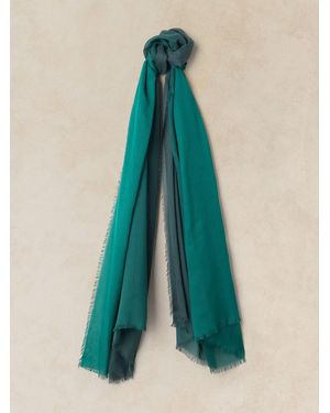 White Stuff Penny Plain Oversized Scarf - Blue