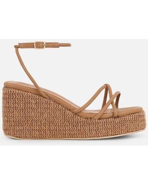 SIMMI Winnie Wedge Heeled Sandals - Brown