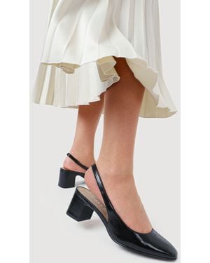 Jones Bootmaker Xayna Leather Slingback Court Shoes - White