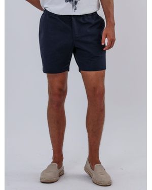 Religion Elasticated 100% Cotton Shorts - Blue