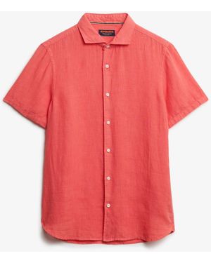 Superdry Vacation 100% Leinenhemdxx-Large - Rot