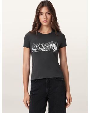 AllSaints Williams X Burnout Stevie T-Shirt - Black