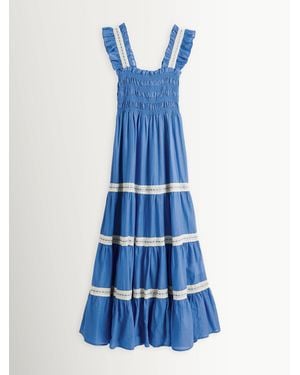 RIXO London Aubrie Boho Dress - Blue