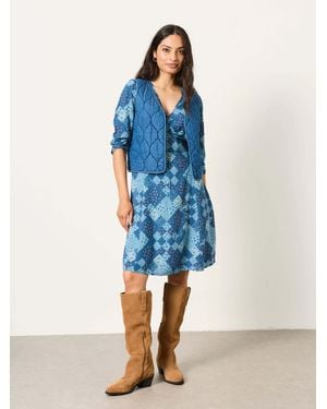 FatFace Fatface Anya Fatface Anya 2In1 Dress - Blue